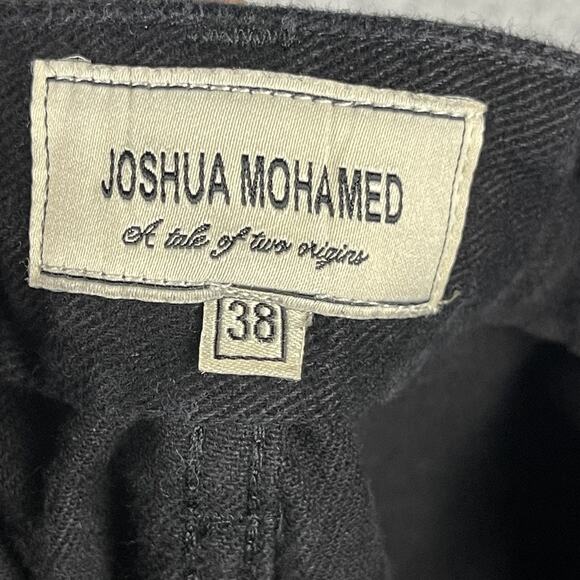 Joshua Mohamed Jeans Men 34x28 Black Wide Leg Baggy Skate Grunge Hip Hop - Picture 12 of 15